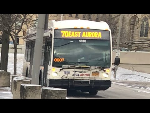NFTA Bus 70 East Aurora Exp Full ￼Route Novabus LFS Diesel 1818