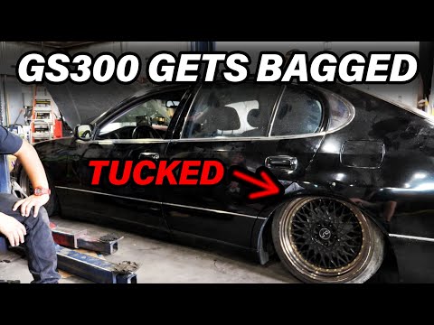 Lexus GS300 Gets Bagged // 2JZ-GTE GS300 VIP Car Build PT 2