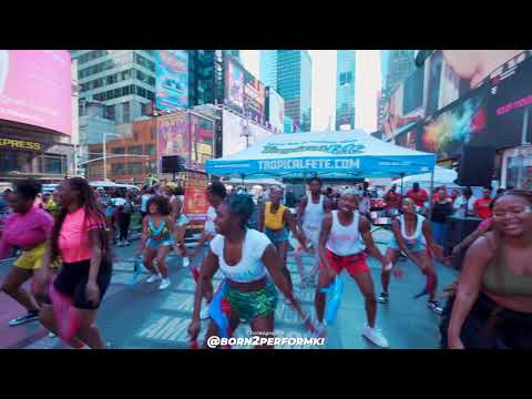 CARNYVAL DANCERS X KULTURE KAVE in TIMES SQUARE - Soca 50 (Celebrating 50yrs of Soca & Trini Indep.)