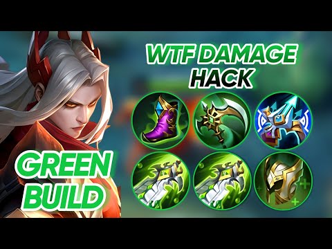 TOP GLOBAL LEOMORD + GREEN BUILD = DAMAGE HACK + MANIAC | EXP LANE LEOMORD | MLBB