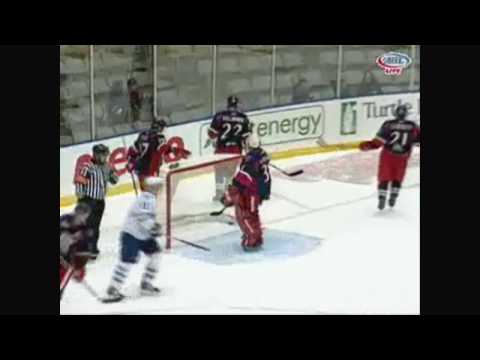 Juraj Mikus  `s  (Slovakia/Toronto Marlies) goal against Grand Rapids,AHL, 10/10/09