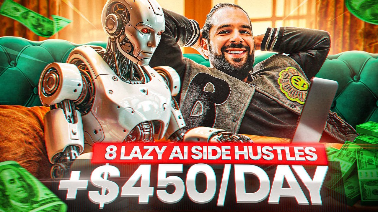 8 LAZY AI Side hustles to start in 2025 ($450/day)