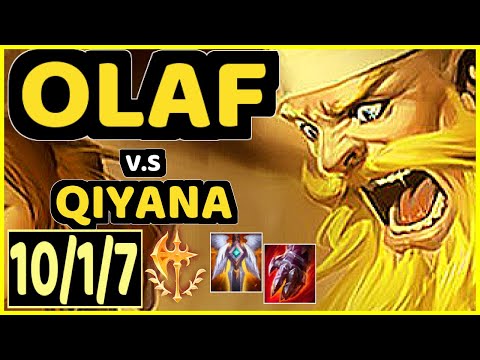 DARSHAN (OLAF) vs QIYANA - 10/1/7 KDA JUNGLE GAMEPLAY - NA Ranked GRANDMASTER