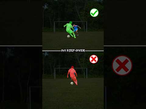 How to do 1v1 STEP OVER ⚽️.#football #footballskills #soccer #1v1 #shorts