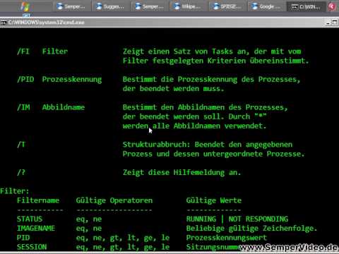 Tasks einer Multiprozessanwendung abschalten