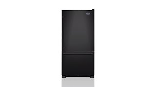 Maytag 22.1-cu ft Bottom-Freezer Refrigerator with Ice Maker (Black)