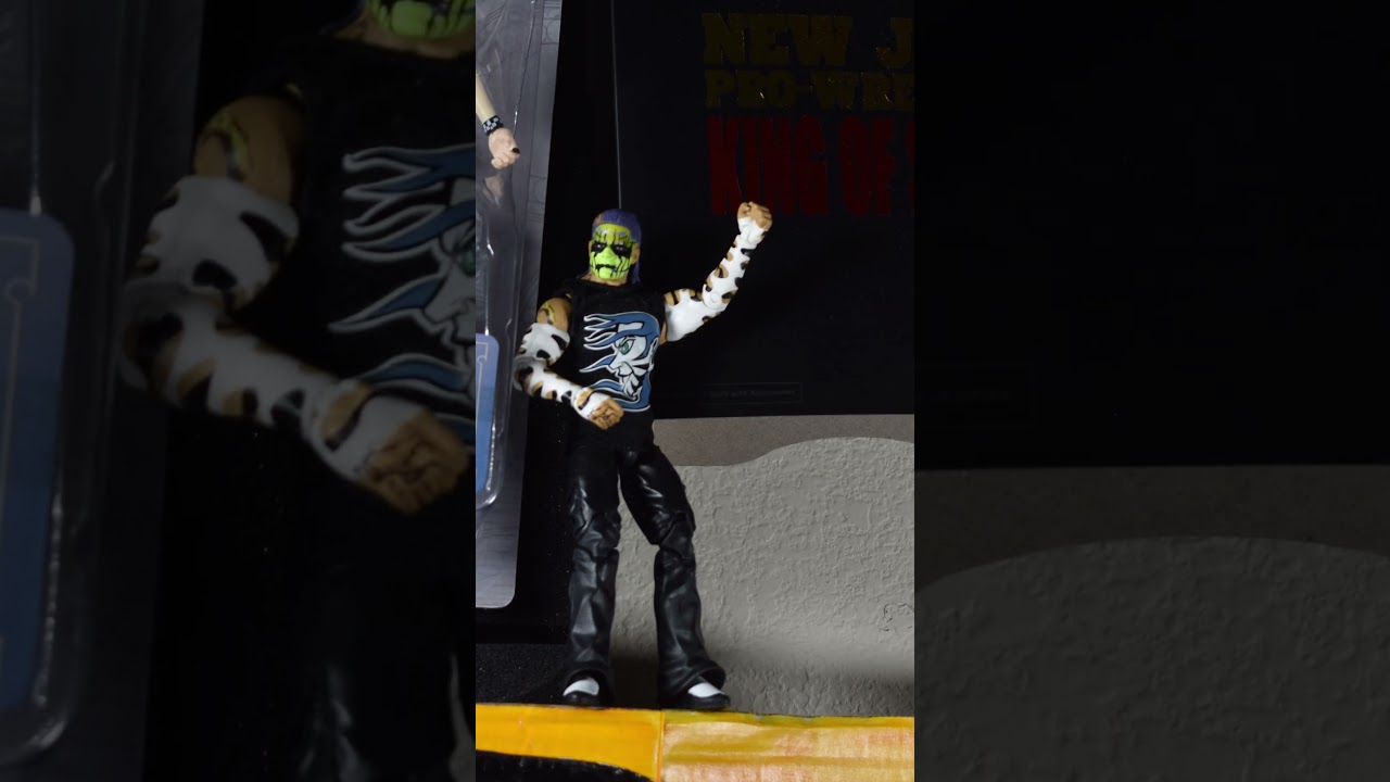 Jeff Hardy with the Swanton Bomb to Edge! #stopmotion #wwe #aew