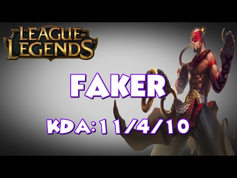 Skt Faker as Lee sin vs Kha'Zix - Jungle (KR Replay) League Of Legends