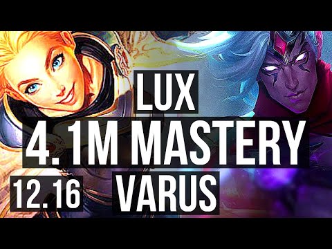 LUX vs VARUS (MID) | 4.1M mastery, 3/2/18, 1000+ games | EUW Diamond | 12.16