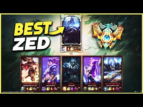 Best Zed NA "Laceration" vs 5 Silver Players (1v5) **INSANE GAME** - League of Legends