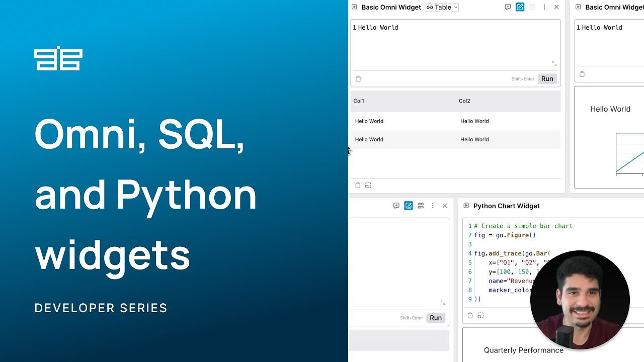 Omni, SQL, and Python widgets  - OpenBB Workspace tutorials for developers
