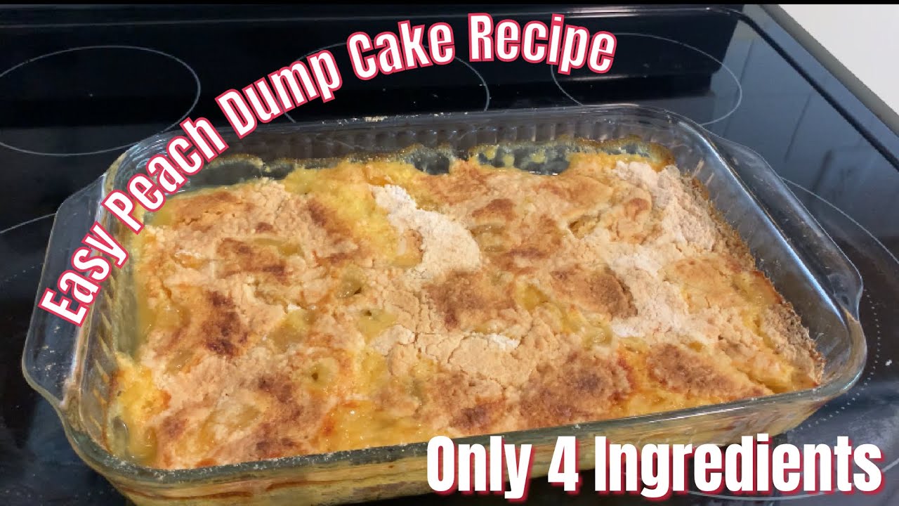 Peach Dump Cake Recipe: 4 Ingredients