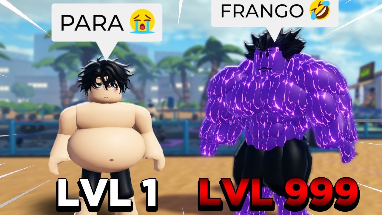 FUI HUMILHADO PELO MEU AMIGO e ATIVEI o MODO P2W no GYM LEAGUE - ROBLOX