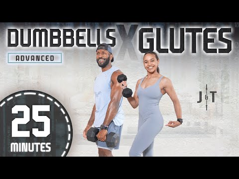 25 Minute Dumbbell Glute /Booty Workout [Advanced Strength / Muscle Building]