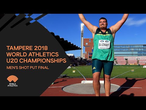 Men's Shot Put Final - World Athletics U20 Championships Tampere 2018