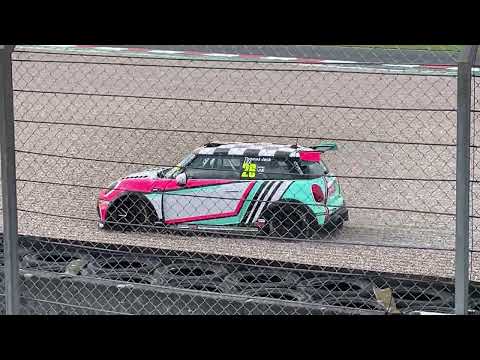 Donington Park 2023 BTCC Meeting. Mini Challenge Qualifying Incident (1)