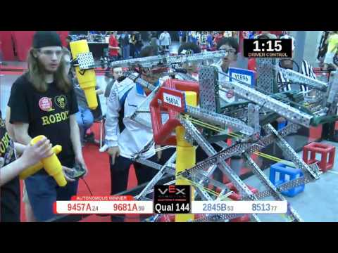2015 VRC Engr Q144 - 9457A 9681A vs 2845B 8513 - 62 to 34 - VEX Worlds 2015 - Engineering Division