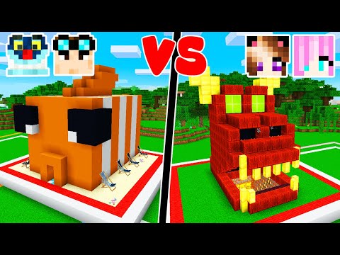 I'm building a lava house in Minecraft! 🐲
