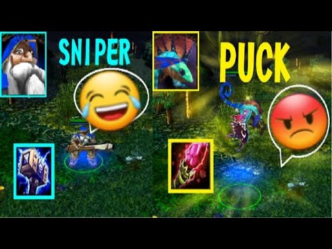 DOTA SNIPER VS PUCK MID TRASH TALK GAME RGC ROOM