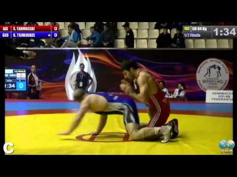 GGP2013 / Saman TAHMASEBI (AZE) - TSIREKIDZE Giorgi (GEO) - GR 84 kg 1/2 final match