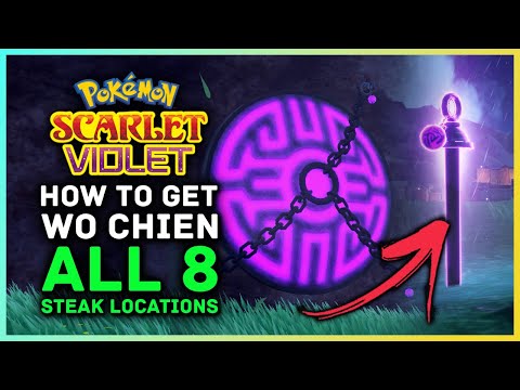 Pokemon Scarlet and Violet - How to Get Legendary Pokemon Wo Chien & All 8 Purple Stake Locations