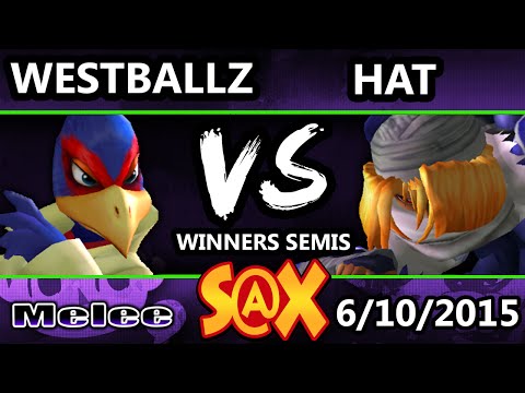 S@X 101 - Westballz (Falco) Vs. Hat (Sheik) SSBM Winners Semis - Smash Melee