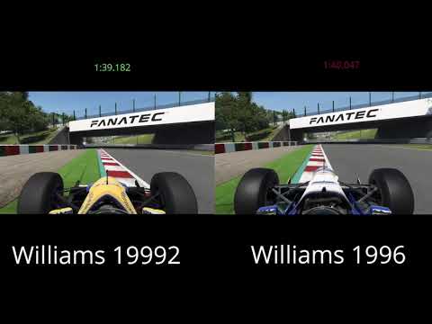 F1 2019 - Williams 1996 vs Williams 1992 Comparison Lap Suzuka