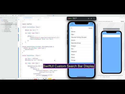 SwiftUI Custom Search Bar Display