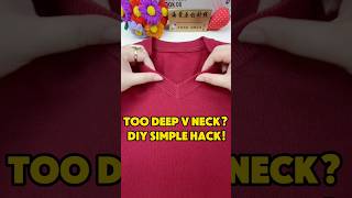 Too deep a V-neck? fix it simply and prettily! beginner friendly~