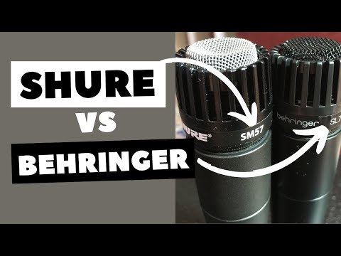🎤 BEHRINGER SL75C Vs SHURE SM57 | Dynamic Instrument Microphone Comparison🎙️UNBOXING DEMO TEST