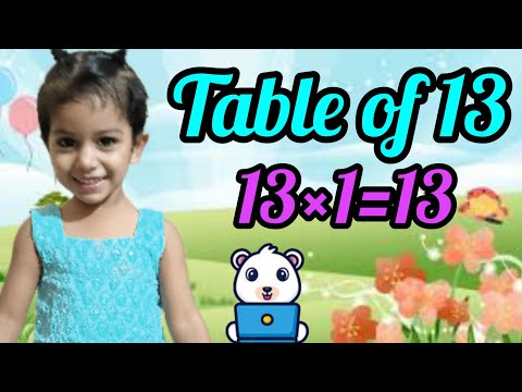 13×1=13 Multiplication, Table of thirteen 13,Tables Song Multiplication Time of tables - MathsTables