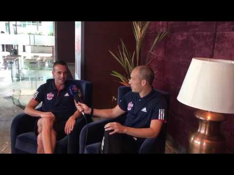 Rodriguez Tato interviews team-mate Pitu Comadevall