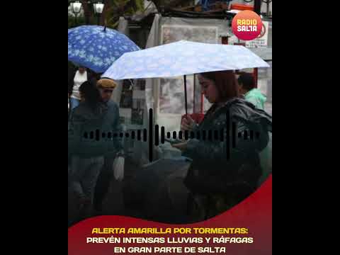 Alerta amarilla por tormentas: prevén intensas lluvias y ráfagas en gran parte de Salta