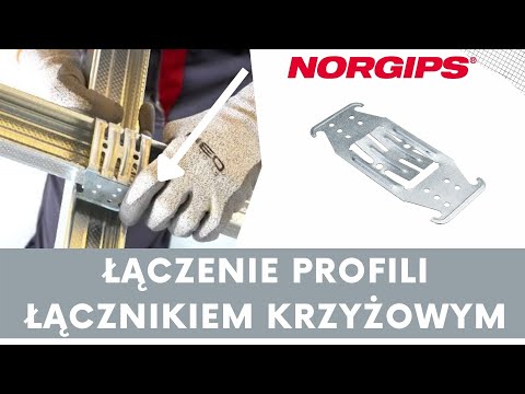 Jak prawidłowo połączyć profile NORGIPS CD 60 za pomocą łącznika krzyżowego?