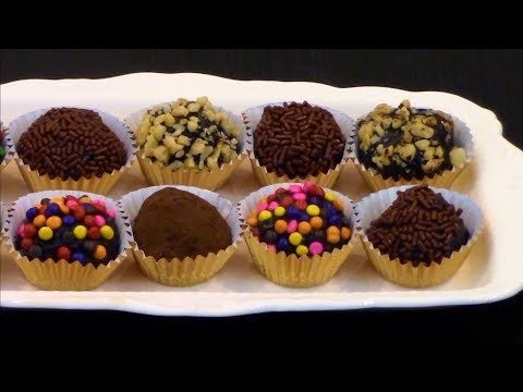 Chocolate Truffles 3 Ingredients Only Brigadeiros Brazilian Candies 炼乳巧克力软糖