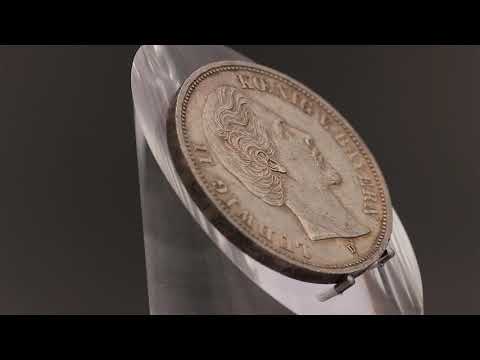 Top Münzen Raritäten: Kaiserreich - Bayern - 5 Mark - 1874 - D - Silber - Ludwig II - GQ13