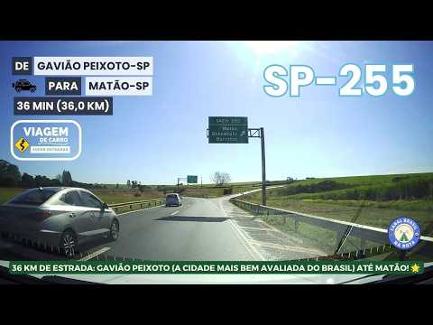 DE GAVIÃO PEIXOTO-SP PARA MATÃO-SP VIA SP-255 (COMENDADOR PEDRO MONTELEONE)! 🛣️