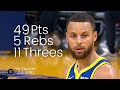 Stephen Curry 49 Pts 5 Rebs 11 Threes Vs Thunder FULL Highlights