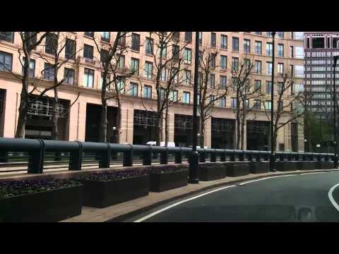 Driving in London - Limehouse Link Tunnel to Canary Wharf