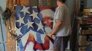 USA Flag Painting                                     in the making...