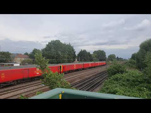 Royal Mail Class 325015 + 325001 + 325005 Pass South Kenton Footbridge