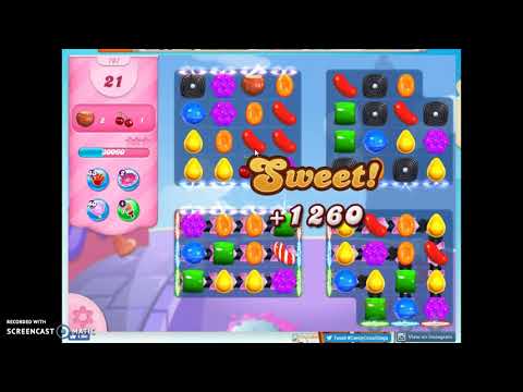 Candy Crush Level 707 Audio Talkthrough, 2 Stars 0 Boosters