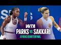 Alycia Parks Vs Maria Sakkari 2026 Athens Quarterfinal WTA Match Highlights