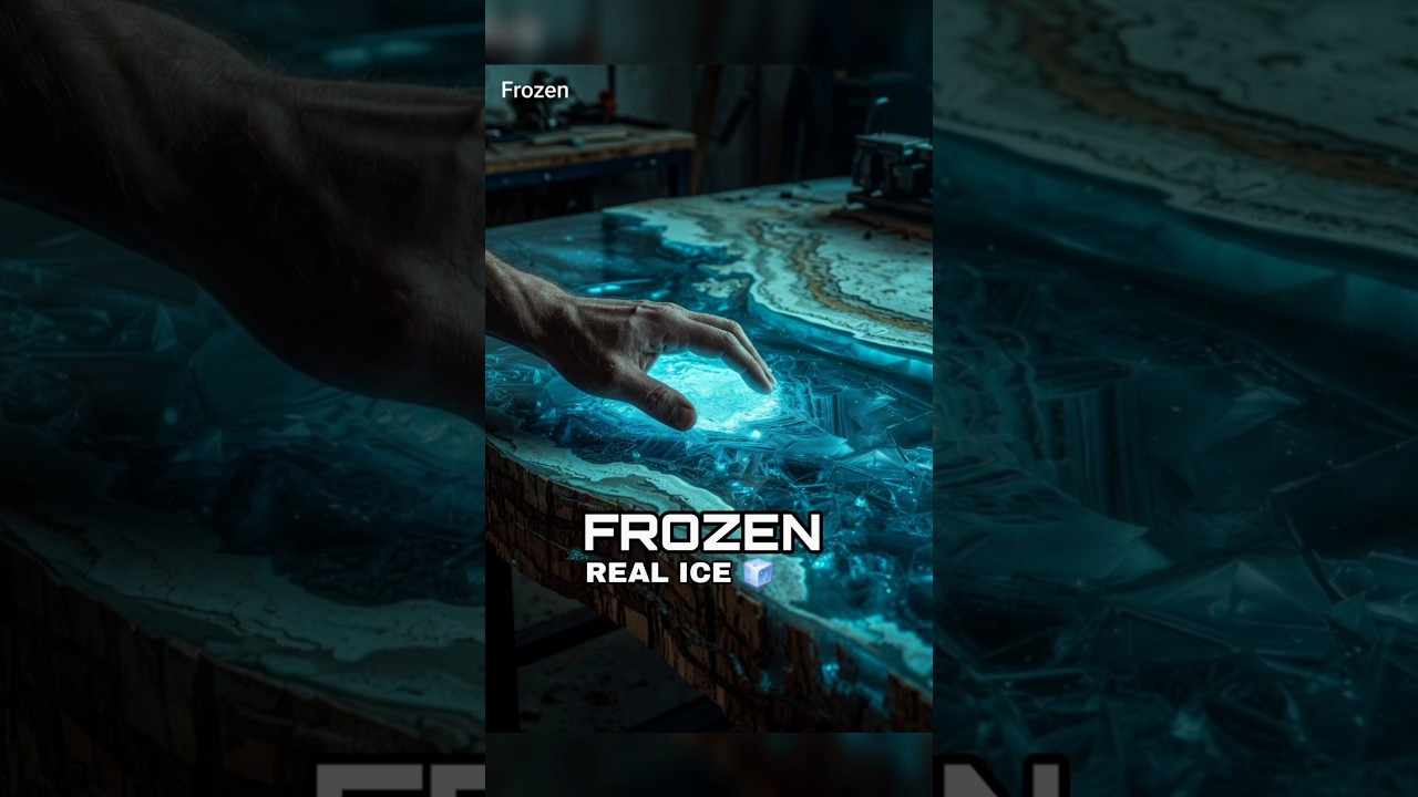 He Made a Frozen Ice River Table by Hand ❄️ (Unbelievable Result)
