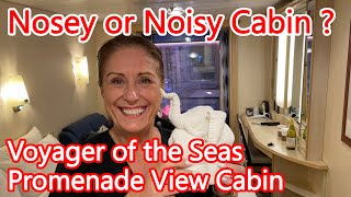Royal Caribbean Voyager of the Seas Cruise Ship Inside Promenade View Cabin 8595 Tour & Review