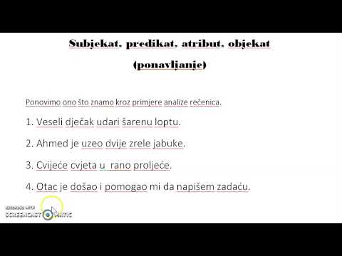Atribut Objekat Predikat Subjekat