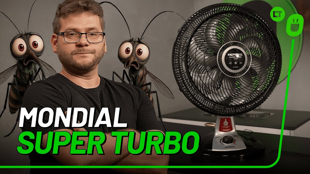 Miniatura da avaliação em vídeo de Ventilador MONDIAL VTX-40-8P 40cm Super Turbo Preto