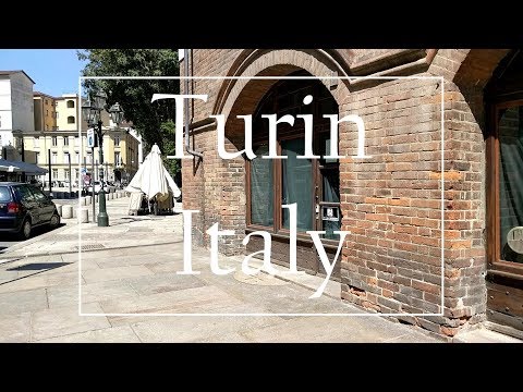 Walking in Turin, Italy.
