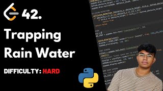 YouTube video 'Trapping Rain Water | LeetCode 42 | Theory + Python'