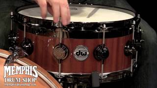 Video thumbnail for DW 14 x 6 Collector's Series Top Edge Maple/Mahogany Snare Drum with MAG Throw-Off by Memphis Drum Shop